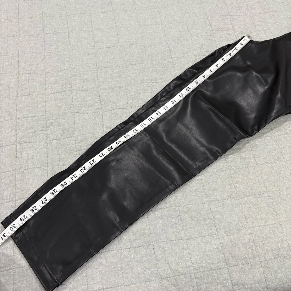 NWT White Fox Boutique You've Got It Pants Black Faux Leather Straight Leg Small